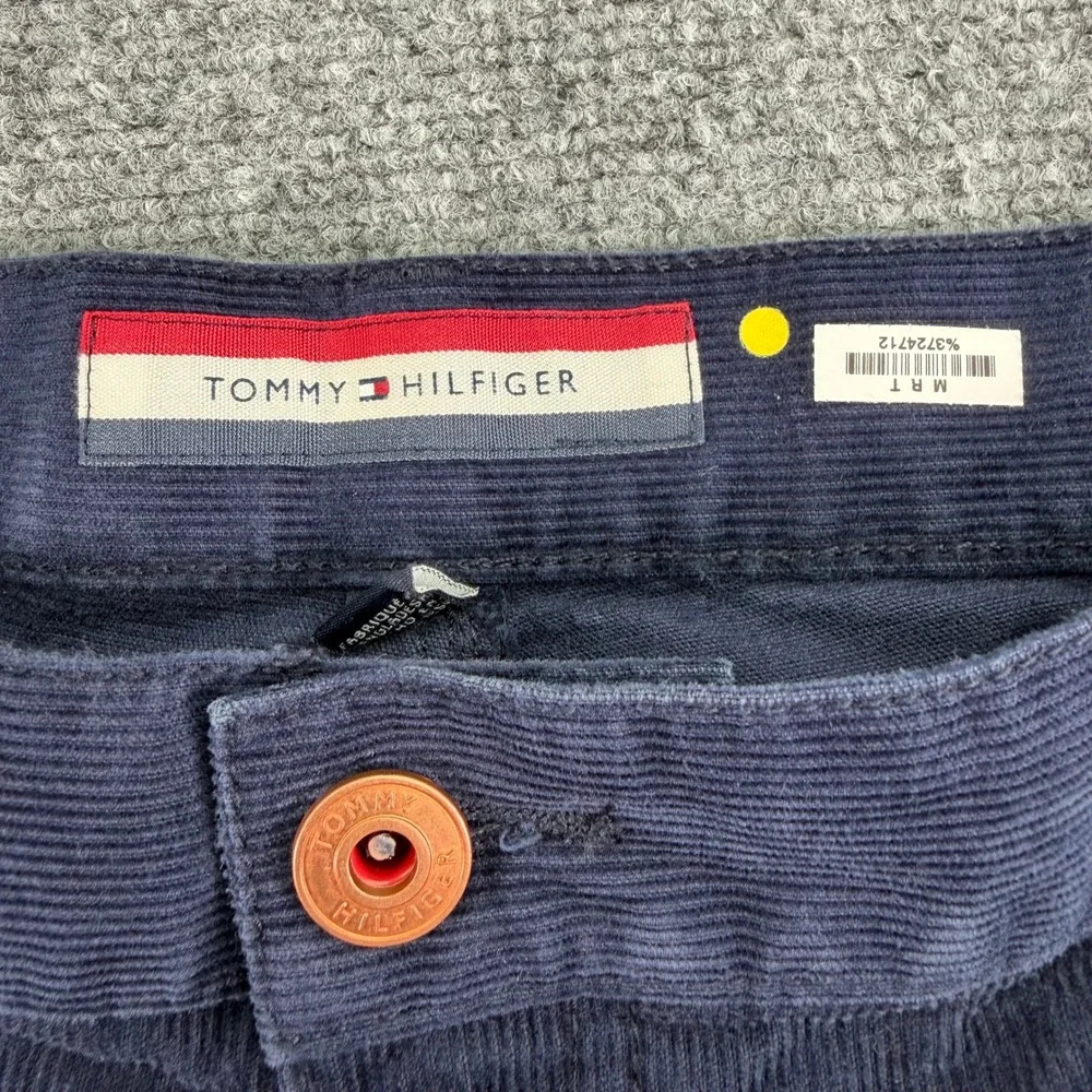 Tommy Hilfiger Pants Mens 40x30 (Fits 41x28) Blue Corduroy Straight Leg‎